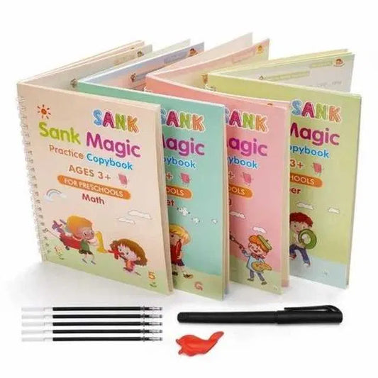 Magic Practice Copybook Set – 4 Books + 10 Refills