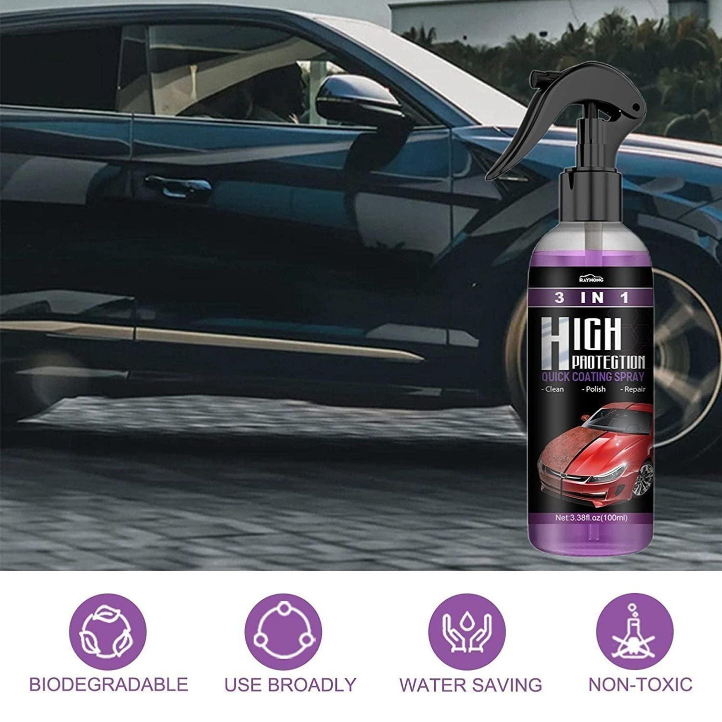 Nano Coating Scratch Repair & Car Polish Spray (Pack of 2))