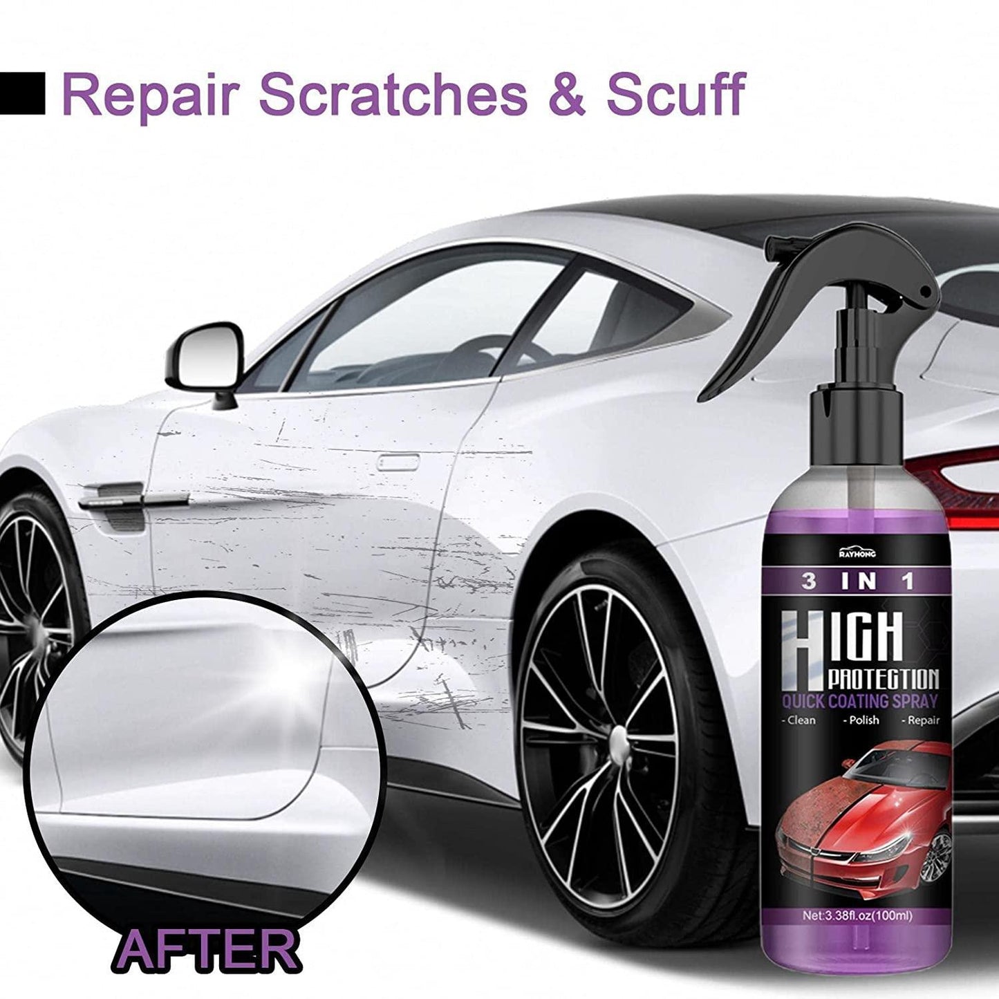 Nano Coating Scratch Repair & Car Polish Spray (Pack of 2))