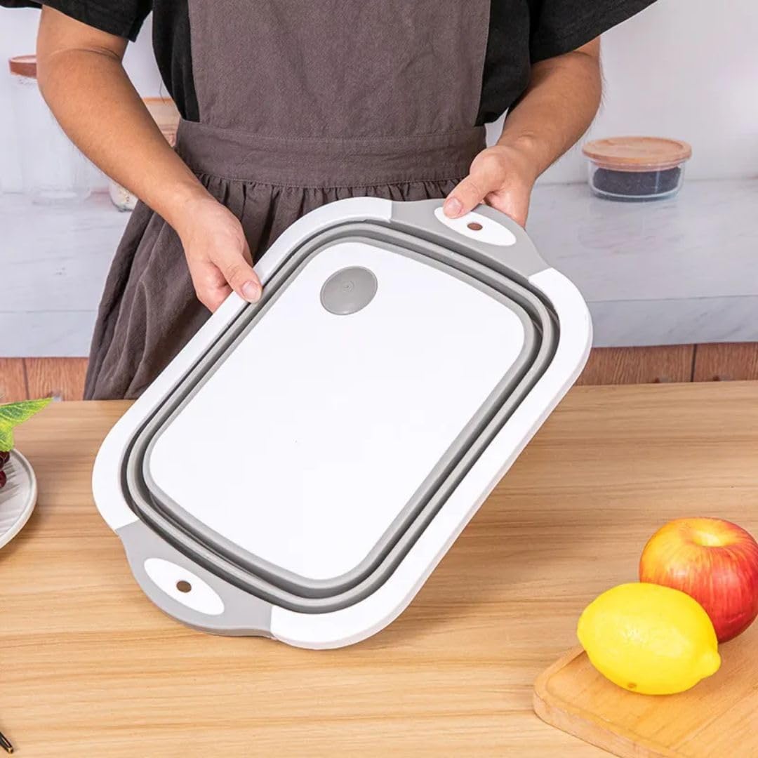 3-in-1 Foldable Cutting Board & Wash Basket