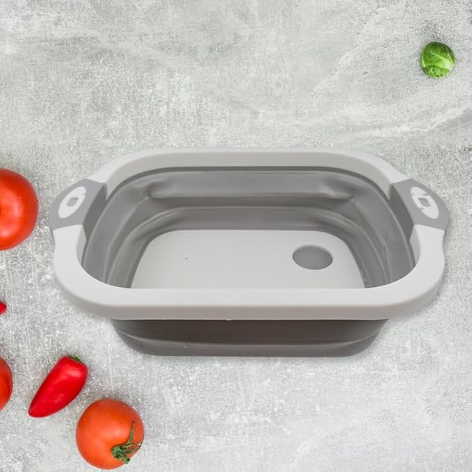 3-in-1 Foldable Cutting Board & Wash Basket