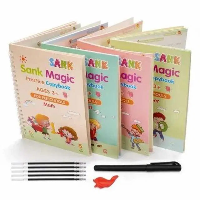 Magic Practice Copybook Set – 4 Books + 10 Refills