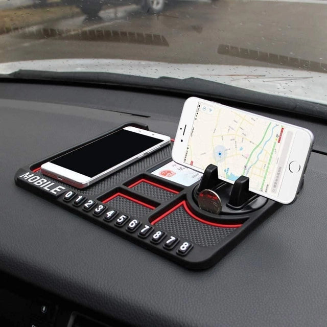 Anti-Slip Silicone Car Phone Holder – Dashboard GPS & Mobile Mount Stand