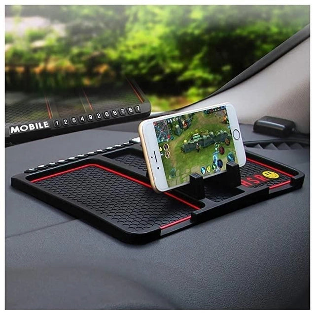 Anti-Slip Silicone Car Phone Holder – Dashboard GPS & Mobile Mount Stand