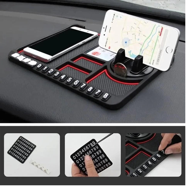 Anti-Slip Silicone Car Phone Holder – Dashboard GPS & Mobile Mount Stand